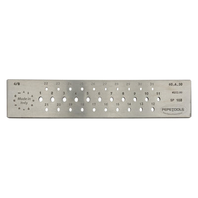 Oval Wire Drawplate, 6mm - 3mm, 31 Holes, Hardened Steel