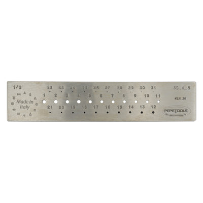 Round Wire Draw Plate, 3mm - .5mm, 31 Holes, Hardened Steel