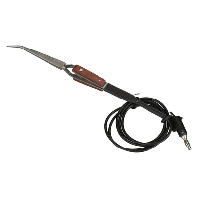 Grounded Tweezer Reverse Cross Lock for Permanent Jewelry Welders