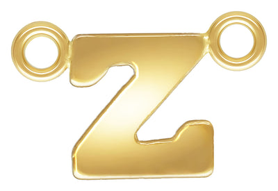 Letter Connectors, Gold-Filled, A-Z, for Permanent Jewelry, Pack of 5