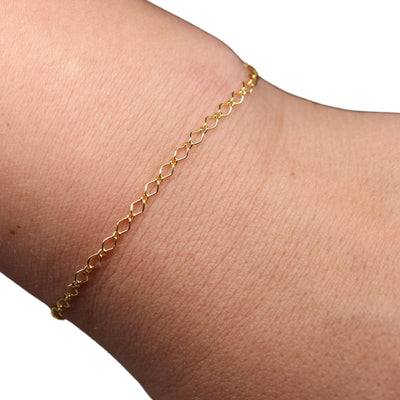 2.4MM Dainty Oval, Double Link, Gold Fill Chain "New Virgo"