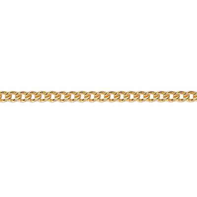 Curb Link Chain, 2.3mm, Permanent Jewelry Ready, 14k Gold Fill, "Tiffany"