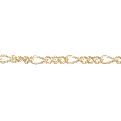 Figaro 3+1, 2.7mm, 14k Gold-Filled for Permanent Jewelry, Champagne Finish, "Paris"