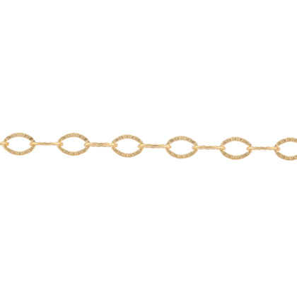 2.75MM Oval Starburst Chain in 14/20 Gold Filled for Permanent Jewelry "Opal"