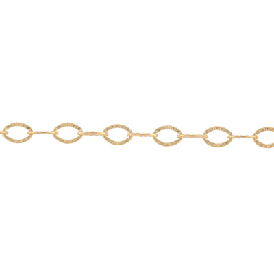 2.75MM Oval Starburst Chain in 14/20 Gold Filled for Permanent Jewelry "Opal"