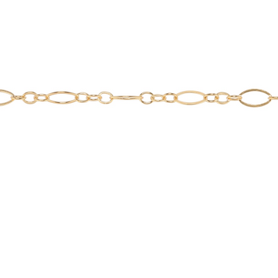 Oval Plus 3 Delicate Circles, Permanent Jewelry 14k Gold Fill, "Lucca",