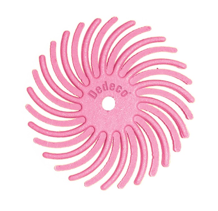 7/8" Radial Discs - Pink Pumice 600 Grit 1/16" Arbor (12 pack)-Pepetools