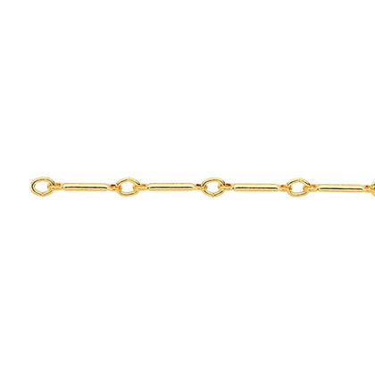 Bar and Link with Jump Ring .9mm 14/20 Gold Filled, 60" Length, "Pluto"