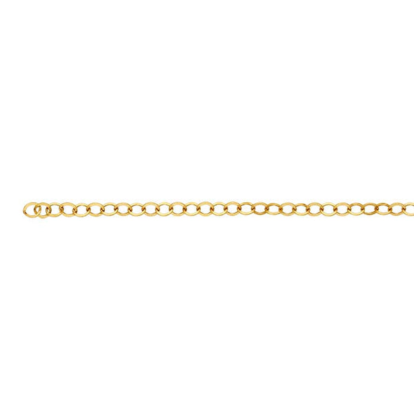 14/20 Yellow Gold-Filled 3.5mm Flat Round Cable Chain, 5 ft, Italian