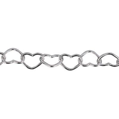 Interlinking Heart Silver Chain for Permanent Jewelry "Elsa"
