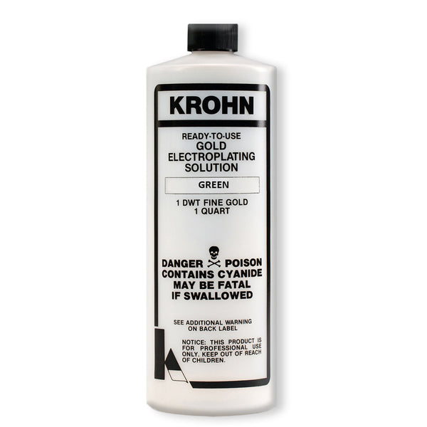 "Ready to use"  Electroplating Solutions 1 Quart bottles (KROHN)