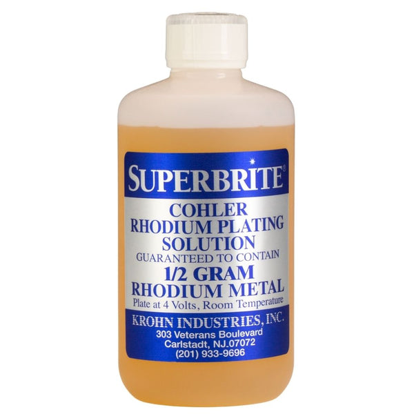 Cohler Superbrite Rhodium "White Gold" Bath Plating Solution