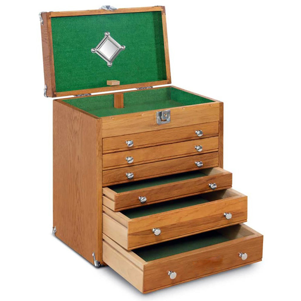 T-16 Mighty Portable Oak 6-Drawer Chest.