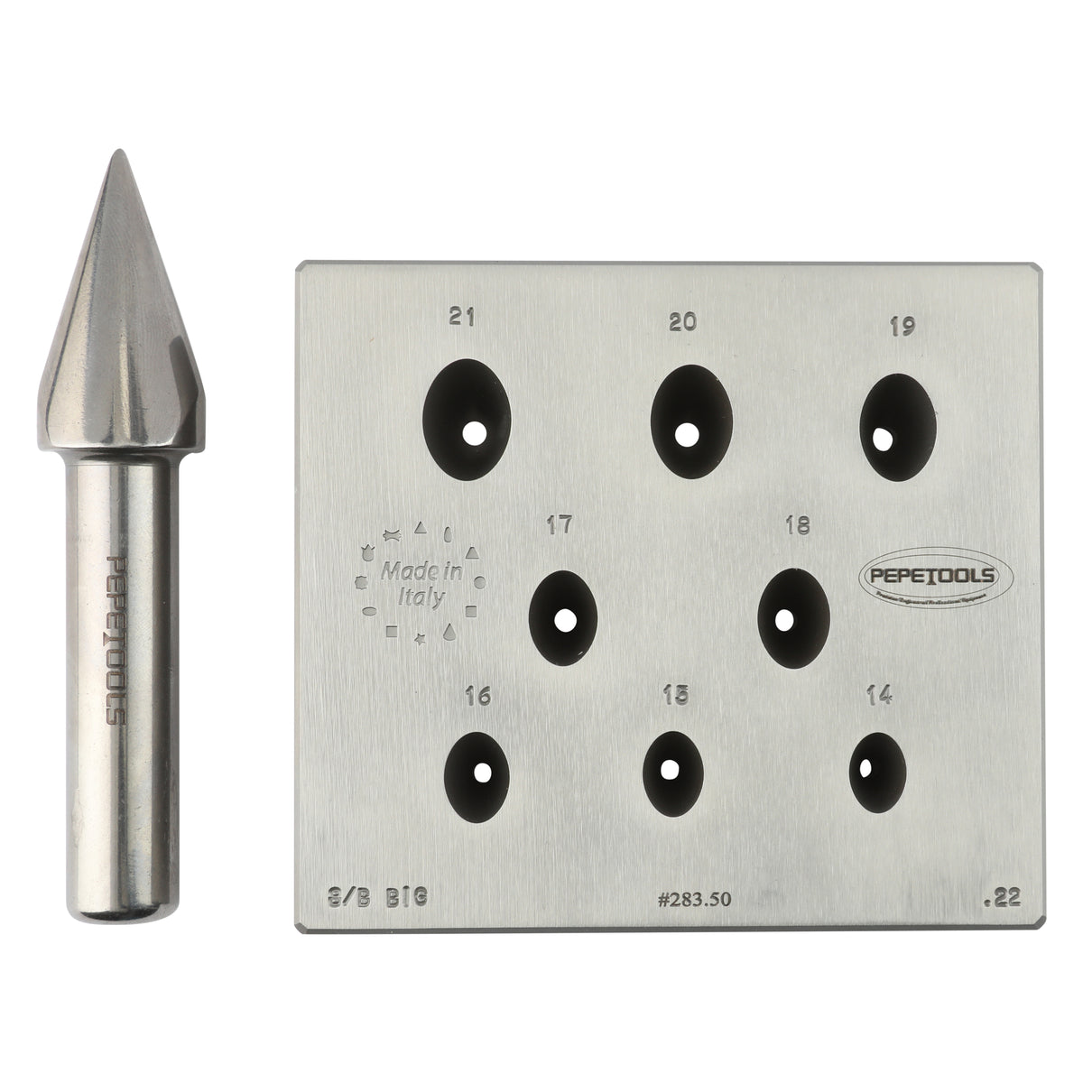 Forming Block Oval Bezel Forming Block w/ Punch - 8 Holes, Large Sizes – Pepetools