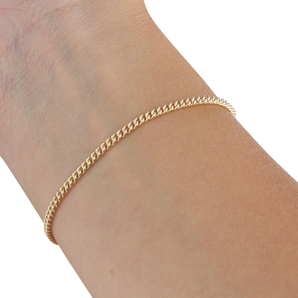Curb Chain, 2.3mm, 14k Gold-Filled for Permanent Jewelry "Jay"