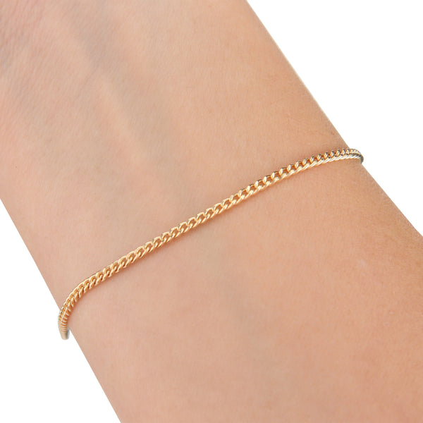Curb Chain, 1.9mm, 14k Gold-Filled for Permanent Jewelry "Mini Jay"