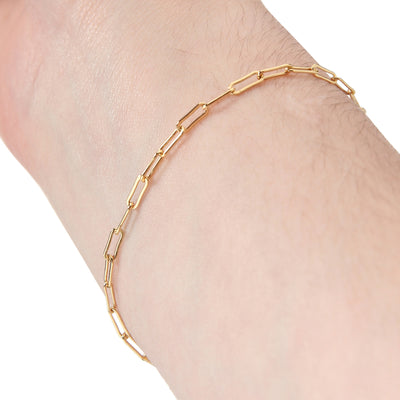 2.5x6.5mm Paperclip Infinity Links, 14k Gold Fill Chain, 60" Length - "Leo"