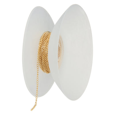 1.5mm Curb Chain, Gold Filled, 60" Length. "Aries"