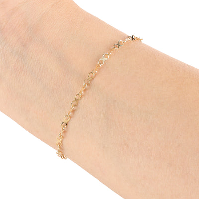 Flat Infinity Links - Gold Filled for Permanent Jewelry - "Oreo"