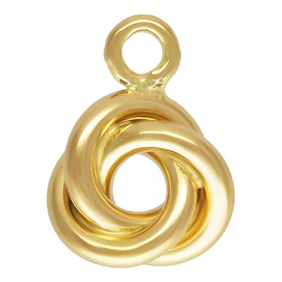 Gold-Filled 5mm Love Knot Charm, 14/20 Yellow For Permanent Jewelry Ch