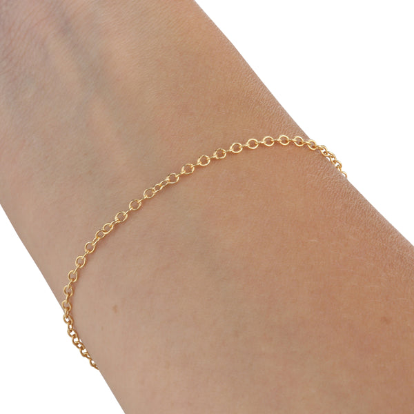 Round Cable Dainty Chain, 2mm, 14k Gold-Filled for Permanent Jewelry, "Orion"