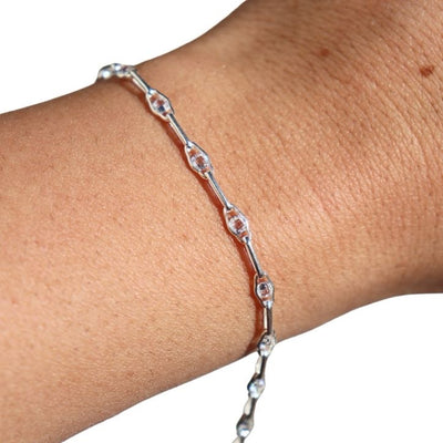 Sparkle Paperclip Chain with Diamond (CZ's) - 3' (36")