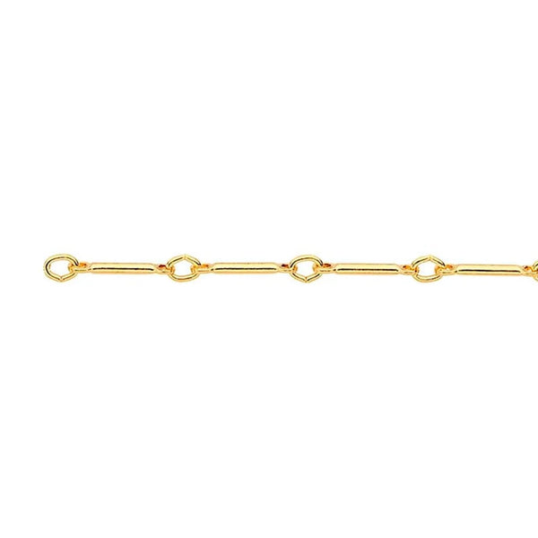 Bar and Link with Jump Ring .9mm 14/20 Gold Filled, 60" Length, "Pluto"