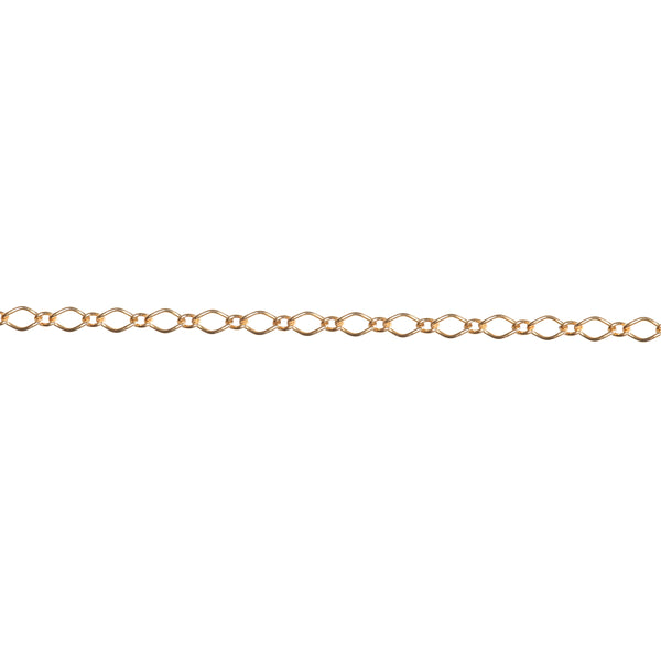 1.8MM Dainty Oval, Double Link, Gold Fill Chain "Virgo"