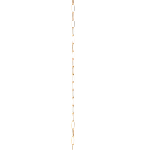 2.0MM x 5.2MM Paper Clip Dainty Oval, Gold Fill Chain "Moon"