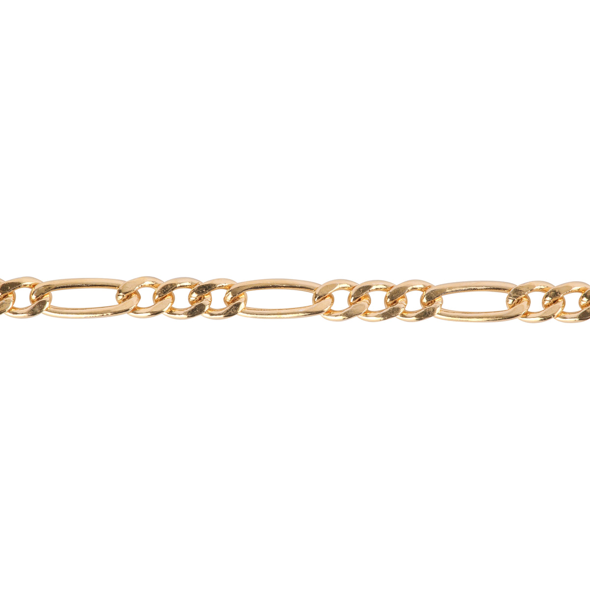 Three Loop Chain 2.4mm Figaro Triple to Single, 14k Gold Fill Chain