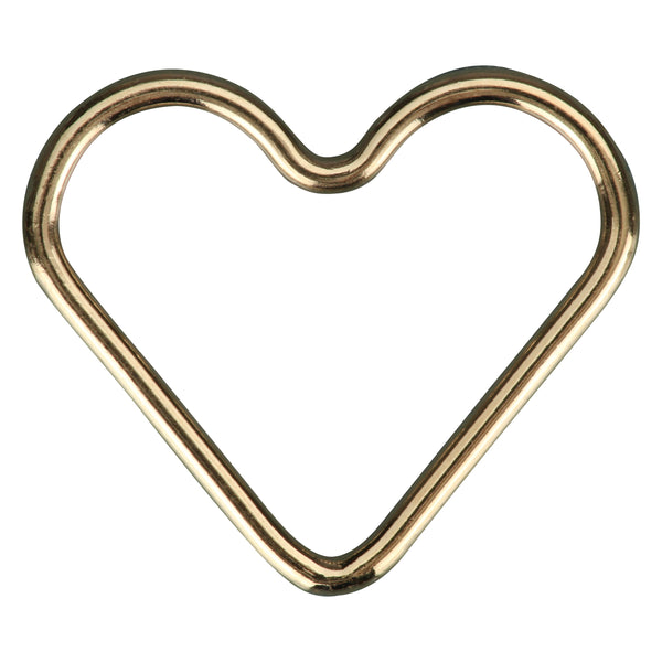 Heart Jump Ring for Permanent Jewelry, Gold-Filled