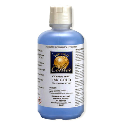 EARTHCOAT™ GOLD PLATING SOLUTION 18K Plating Solution Cyanide Free