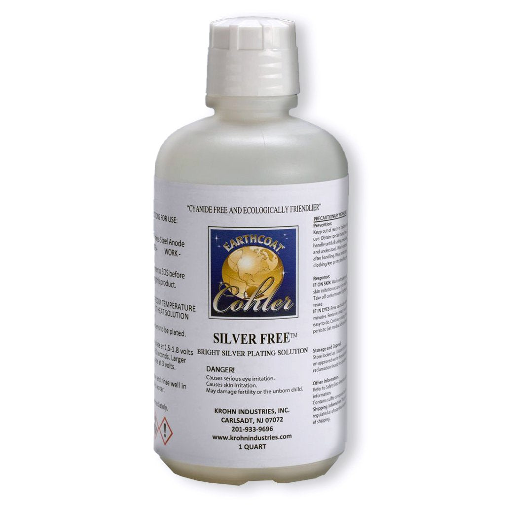 Silver Free EarthCoat Cyanide Free Bath Plating Solutions 1 Quart Bottles