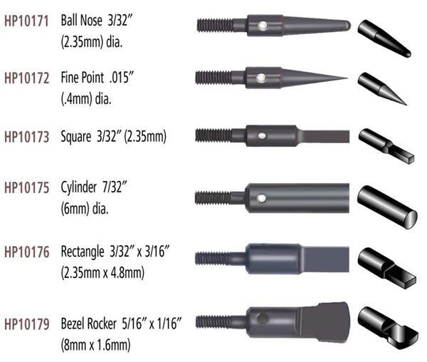 Threaded Anvil Replacement Points (Individual) Foredom for AK101
