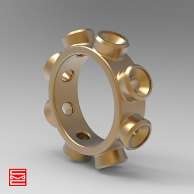 Round Bezel Stone Setting Practice Ring, includes 6mm CZ