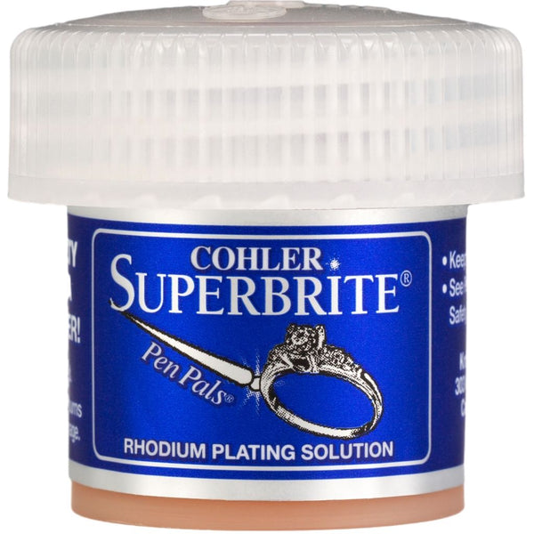 Rhodium “White Gold” Pen Plating Solution (Cohler SUPERBRITE, 1/4 gram)